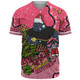 Penrith Panthers Christmas Custom Baseball Shirt - Let's Get Lit Chrisse Pressie Pink Baseball Shirt