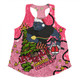 Penrith Panthers Christmas Custom Women Racerback Singlet - Let's Get Lit Chrisse Pressie Pink Women Racerback Singlet