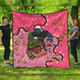 Penrith Panthers Christmas Custom Quilt - Let's Get Lit Chrisse Pressie Pink Quilt