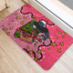 Penrith Panthers Christmas Custom Doormat - Let's Get Lit Chrisse Pressie Pink Doormat