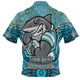 Cronulla-Sutherland Sharks Custom Polo Shirt - Custom With Aboriginal Inspired Style Of Dot Painting Patterns  Polo Shirt