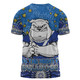 Canterbury-Bankstown Bulldogs Custom T-Shirt - Custom With Aboriginal Inspired Style Of Dot Painting Patterns  T-Shirt