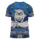 Canterbury-Bankstown Bulldogs Custom T-Shirt - Custom With Aboriginal Inspired Style Of Dot Painting Patterns  T-Shirt