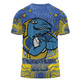Parramatta Eels Custom T-shirt - Custom With Aboriginal Inspired Style Of Dot Painting Patterns  T-shirt