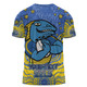 Parramatta Eels Custom T-shirt - Custom With Aboriginal Inspired Style Of Dot Painting Patterns  T-shirt