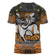 Wests Tigers Custom T-shirt - Custom With Aboriginal Inspired Style Of Dot Painting Patterns  T-shirt