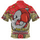 Redcliffe Dolphins Custom Hawaiian Shirt - Custom With Aboriginal Inspired Style Of Dot Painting Patterns  Hawaiian Shirt