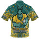Australia Wallabies Custom Hawaiian Shirt - Custom With Aboriginal Inspired Style Of Dot Painting Patterns  Hawaiian Shirt