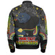 Penrith Panthers Custom Bomber Jacket - Custom With Aboriginal Inspired Style Of Dot Painting Patterns  Bomber Jacket