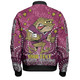 Queensland Cane Toads Custom Bomber Jacket - Custom With Aboriginal Inspired Style Of Dot Painting Patterns  Bomber Jacket