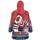 Sydney Roosters Custom Snug Hoodie - Custom With Aboriginal Inspired Style Of Dot Painting Patterns  Snug Hoodie