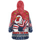 Sydney Roosters Custom Snug Hoodie - Custom With Aboriginal Inspired Style Of Dot Painting Patterns  Snug Hoodie