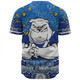 Canterbury-Bankstown Bulldogs Custom Baseball Shirt - Custom With Aboriginal Inspired Style Of Dot Painting Patterns  Baseball Shirt