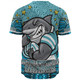 Cronulla-Sutherland Sharks Custom Baseball Shirt - Custom With Aboriginal Inspired Style Of Dot Painting Patterns  Baseball Shirt