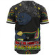 Penrith Panthers Custom Baseball Shirt - Custom With Aboriginal Inspired Style Of Dot Painting Patterns  Baseball Shirt