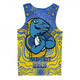 Parramatta Eels Custom Men Singlet - Custom With Aboriginal Inspired Style Of Dot Painting Patterns  Men Singlet