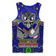 New Zealand Warriors Custom Men Singlet - Custom With Aboriginal Inspired Style Of Dot Painting Patterns  Men Singlet