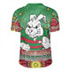 South Sydney Rabbitohs Rugby Jersey - Custom With Aboriginal Inspired Style Of Dot Painting Patterns  Rugby Jersey