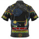 Penrith Panthers Custom Zip Polo Shirt - Custom With Aboriginal Inspired Style Of Dot Painting Patterns  Zip Polo Shirt