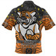 Wests Tigers Custom Zip Polo Shirt - Custom With Aboriginal Inspired Style Of Dot Painting Patterns  Zip Polo Shirt