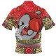 Redcliffe Dolphins Custom Zip Polo Shirt - Custom With Aboriginal Inspired Style Of Dot Painting Patterns  Zip Polo Shirt