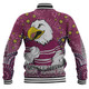 Manly Warringah Sea Eagles Custom Baseball Jacket - Custom With Aboriginal Inspired Style Of Dot Painting Patterns  Baseball Jacket