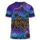 Australia Fishing Aboriginal Fishing Custom T-shirt - Hooked On Fishing With Aboriginal Patterns T-shirt