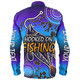 Australia Fishing Aboriginal Fishing Custom Long Sleeve Shirt - Hooked On Fishing With Aboriginal Patterns Long Sleeve Shirt