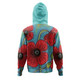 Australia Flowers Aboriginal Hoodie - Aboriginal Dot Art Of Australian Poppy Flower Painting Hoodie