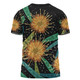 Australia Flowers Aboriginal T-shirt - Australian Yellow Hakea Flower Art T-shirt