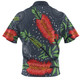 Australia Flowers Aboriginal Hawaiian Shirt - Red Bottle Brush Tree Depicted In Aboriginal Style Hawaiian Shirt