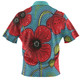 Australia Flowers Aboriginal Hawaiian Shirt - Aboriginal Dot Art Of Australian Poppy Flower Painting Hawaiian Shirt