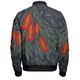 Australia Flowers Aboriginal Bomber Jacket - Bottle Brush Medicinal Plant Art Bomber Jacket