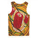 Australia Flowers Aboriginal Men Singlet - Aboriginal Dot Painting With Red Banksia Flower Men Singlet