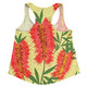 Australia Flowers Aboriginal Women Racerback Singlet - Aboriginal Painting Red Bottle Brush Tree Women Racerback Singlet