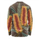 Australia Flowers Aboriginal Long Sleeve T-shirt - Aboriginal Dot Art With Yellow Banksia Flower Long Sleeve T-shirt