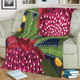 Australia Flowers Aboriginal Blanket - Australian Waratah Flower Art Blanket