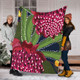 Australia Flowers Aboriginal Blanket - Australian Waratah Flower Art Blanket