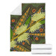 Australia Flowers Aboriginal Blanket - Aboriginal Dot Art Of Australian Native Flower Hakea Sericea Blanket