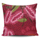 Australia Flowers Aboriginal Pillow Cases - Pink Bottle Brush Flora In Indigenous Painting Pillow Cases
