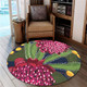 Australia Flowers Aboriginal Round Rug - Australian Waratah Flower Art Round Rug