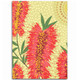 Australia Flowers Aboriginal Area Rug - Aboriginal Painting Red Bottle Brush Tree Area Rug