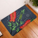 Australia Flowers Aboriginal Doormat - Red Bottle Brush Tree Depicted In Aboriginal Style Doormat