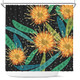 Australia Flowers Aboriginal Shower Curtain - Australian Yellow Hakea Flower Art Shower Curtain