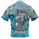 Cronulla-Sutherland Sharks Custom Polo Shirt - Team With Dot And Star Patterns For Tough Fan Polo Shirt
