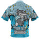 Cronulla-Sutherland Sharks Custom Polo Shirt - Team With Dot And Star Patterns For Tough Fan Polo Shirt