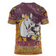Brisbane Broncos Custom T-shirt - Team With Dot And Star Patterns For Tough Fan T-shirt