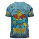 Gold Coast Titans Custom T-shirt - Team With Dot And Star Patterns For Tough Fan T-shirt