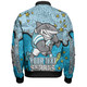 Cronulla-Sutherland Sharks Custom Bomber Jacket - Team With Dot And Star Patterns For Tough Fan Bomber Jacket