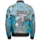 Cronulla-Sutherland Sharks Custom Bomber Jacket - Team With Dot And Star Patterns For Tough Fan Bomber Jacket